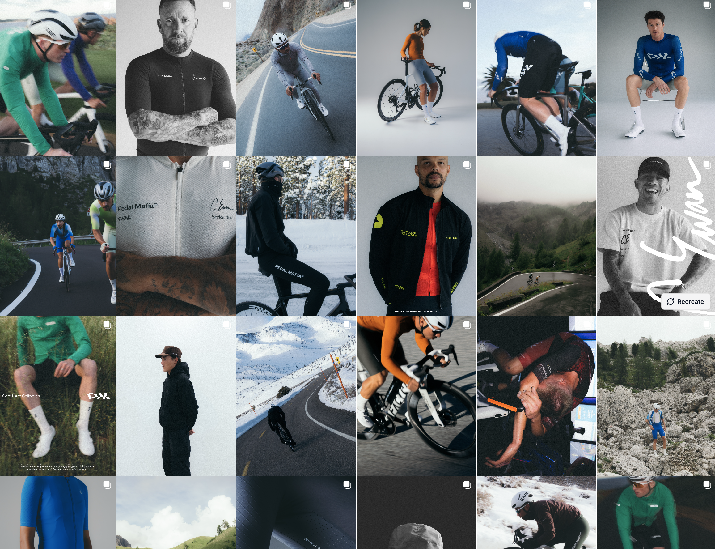 Pedal Mafia content grid