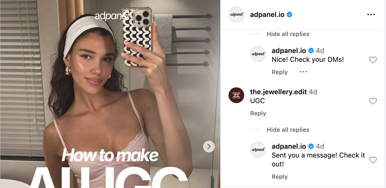Instagram DM conversation capturing a lead